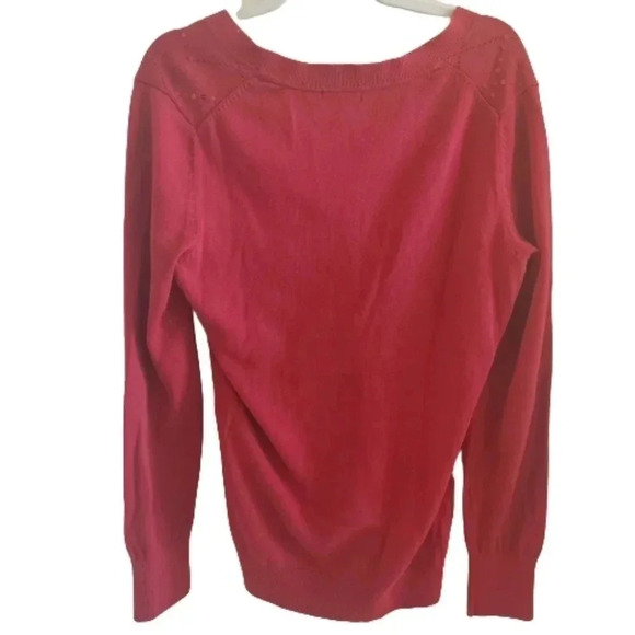 NWOT Tommy Hilfiger longsleeve v neck sweater with sequin detail Size Large - Picture 2 of 6